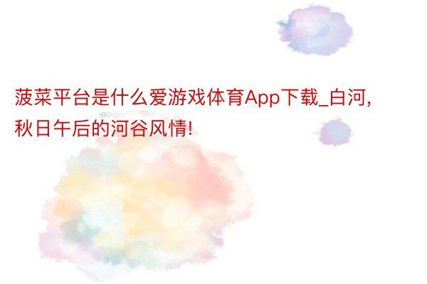 菠菜平台是什么爱游戏体育App下载_白河, 秋日午后的河谷风